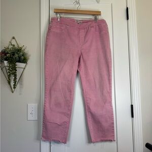 Tribal Jeans Audrey Mid Rise Straight Crop Denim Jeans